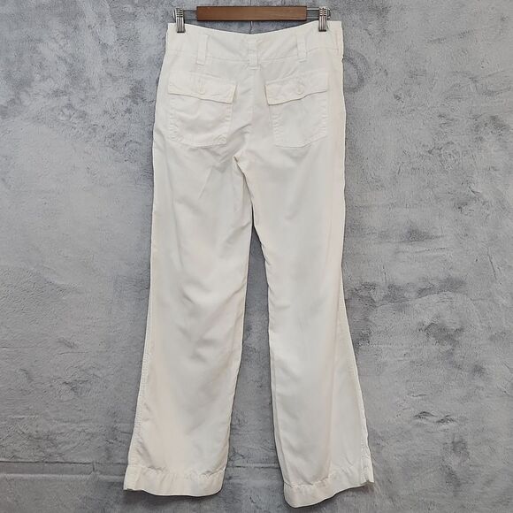 EXPRESS cotton linen blend white pants for women - Picture 3 of 11